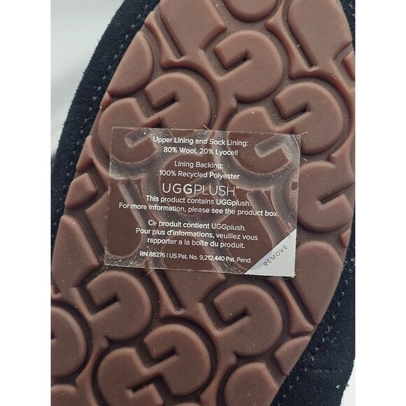 NWT Ugg Women's Black Suede \Ansley Water-Resistant Moccasin Slippers Sz 11 2998 - Picture 8 of 16